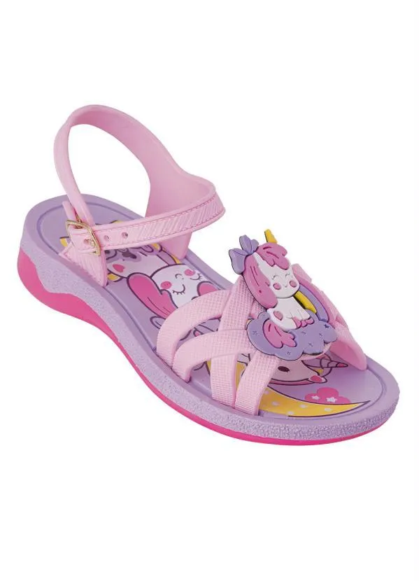 Perfecta - Sandália Infantil Rosa Fechamento em Fivela