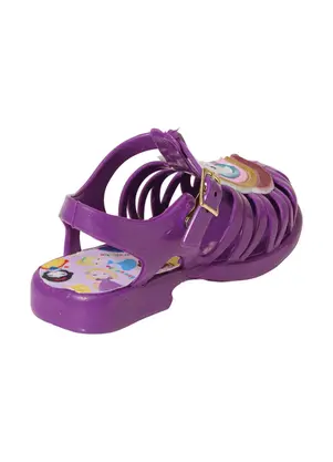 Perfecta - Sandália Infantil Roxa com Detalhe de Unicórnio - PERFECTA