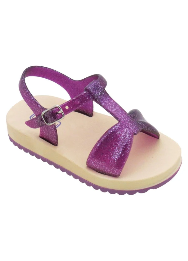 Perfecta - Sandália Infantil Uva Glitter