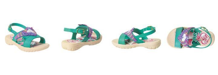 Sandlia Infantil Verde em Pvc