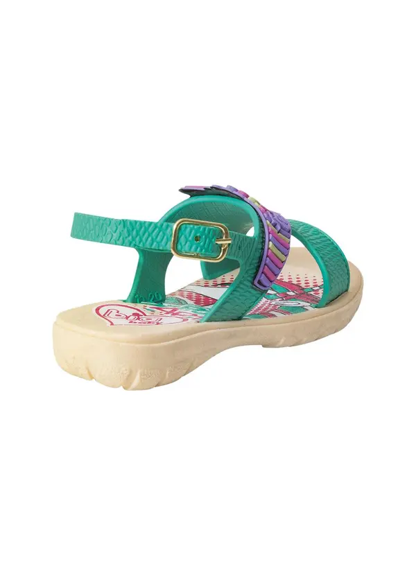 Perfecta - Sandália Infantil Verde em Pvc 2