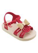 Sandlia Infantil Vermelho com Detalhe de Lao
