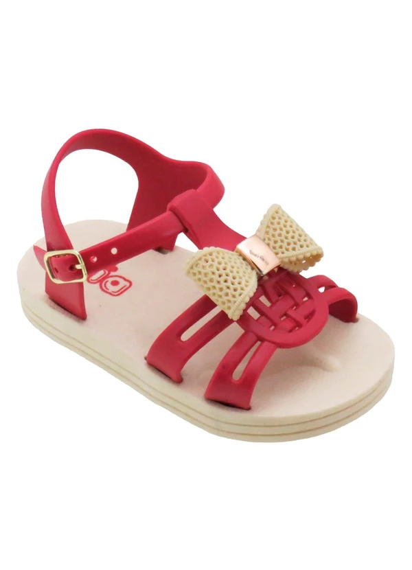 Perfecta - Sandália Infantil Vermelho com Detalhe de Laço