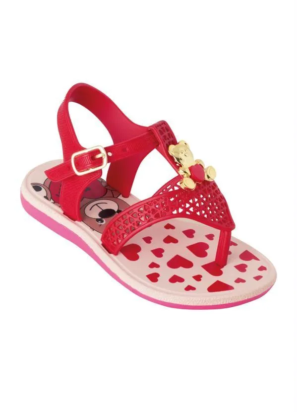 Perfecta - Sandália Infantil Vermelho em Sintético
