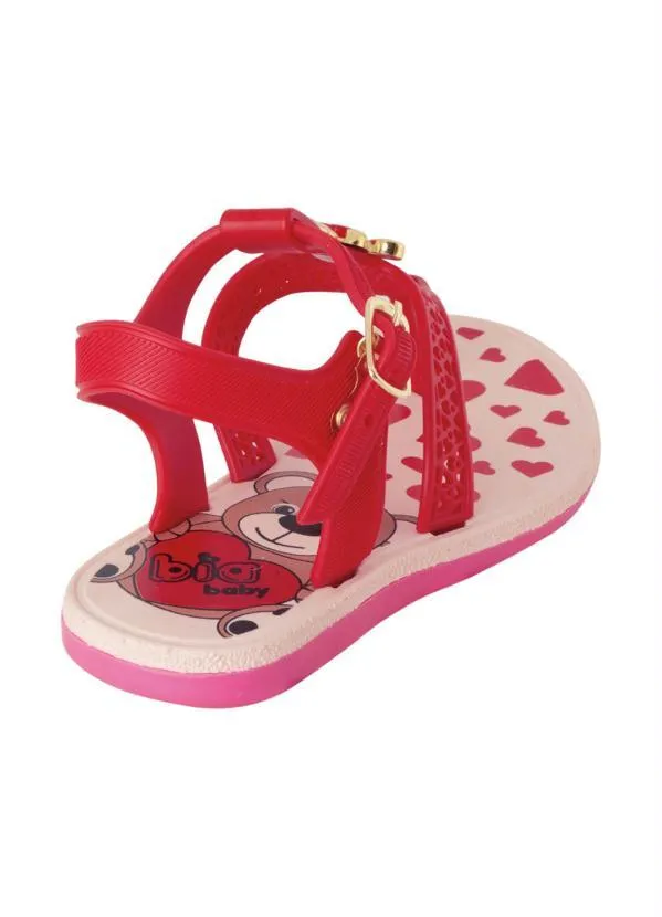Perfecta - Sandália Infantil Vermelho em Sintético 2