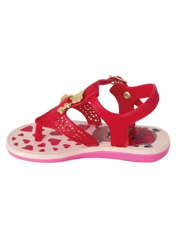 Perfecta - Sandália Infantil Vermelho em Sintético 3