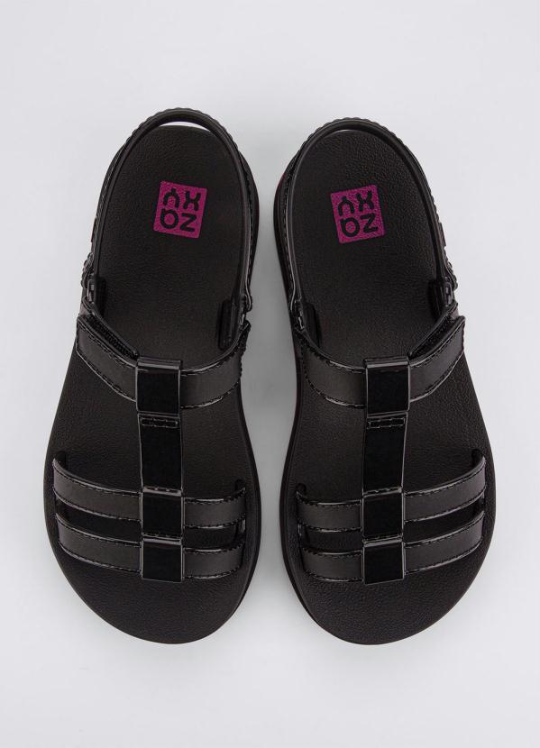 Grendene Kids - Sandália Infantil Zaxy Conectada Preto 3
