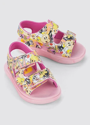 Grendene Kids - Sandalia Looney Tunes em Obras Baby Rosa - GRENDENE KIDS