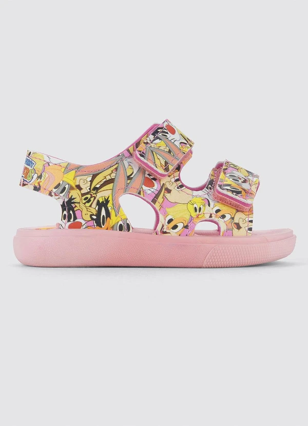 Grendene Kids - Sandalia Looney Tunes em Obras Baby Rosa 3