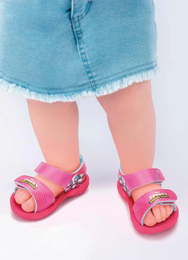 Grendene Kids - Sandália Marvel Amazing Friends Rosa