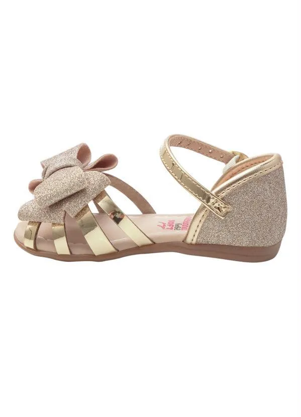 Molekinha - Sandália Molekinha Dourado em Verniz 3