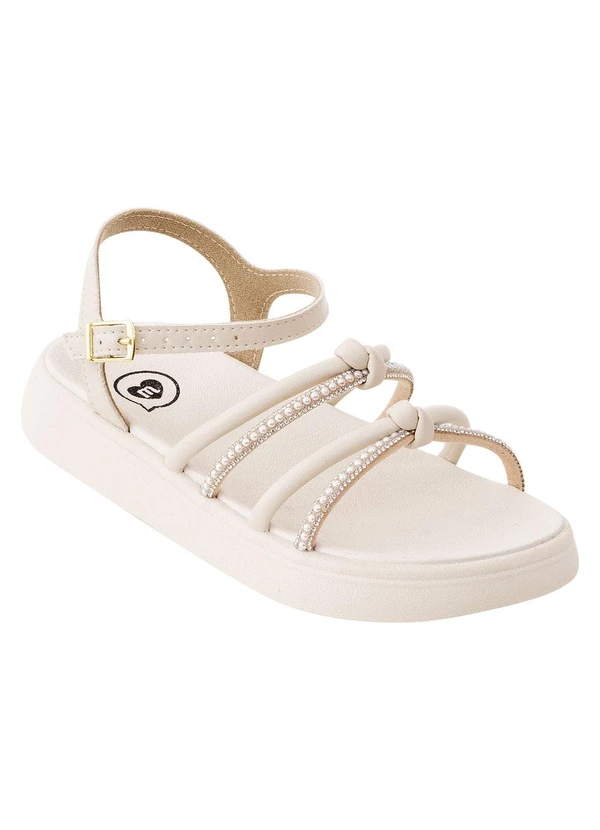 Molekinha - Sandália Molekinha Off White em Sintético