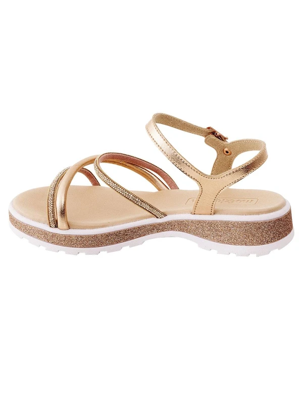 Molekinha - Sandália Molekinha Ouro Rosado 2