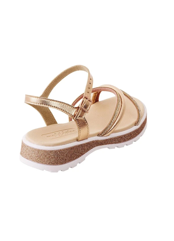 Molekinha - Sandália Molekinha Ouro Rosado 3