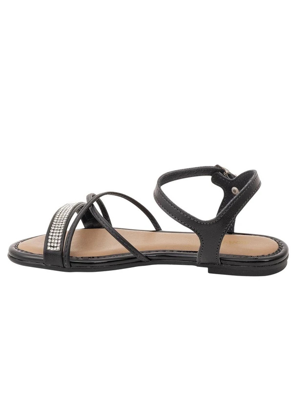 Molekinha - Sandália Molekinha Preta com Strass 2