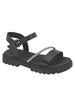 Sandália Molekinha (Preta) com Strass - MOLEKINHA