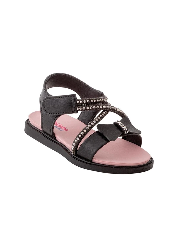 Molekinha - Sandália Molekinha Preta em Sintético