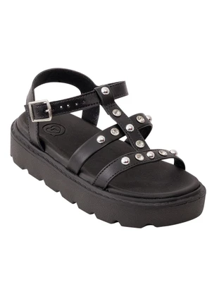 Sandália Molekinha (Preta) em Sintético - MOLEKINHA