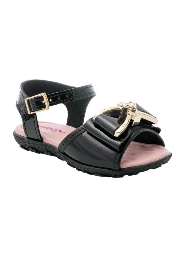 Molekinha - Sandália Molekinha Preto em Verniz