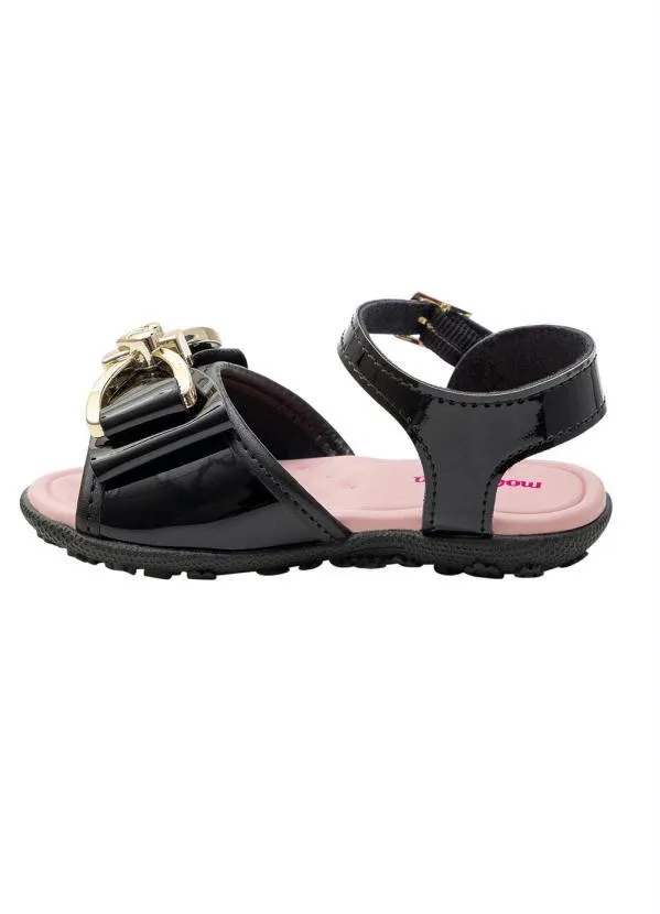 Molekinha - Sandália Molekinha Preto em Verniz 3