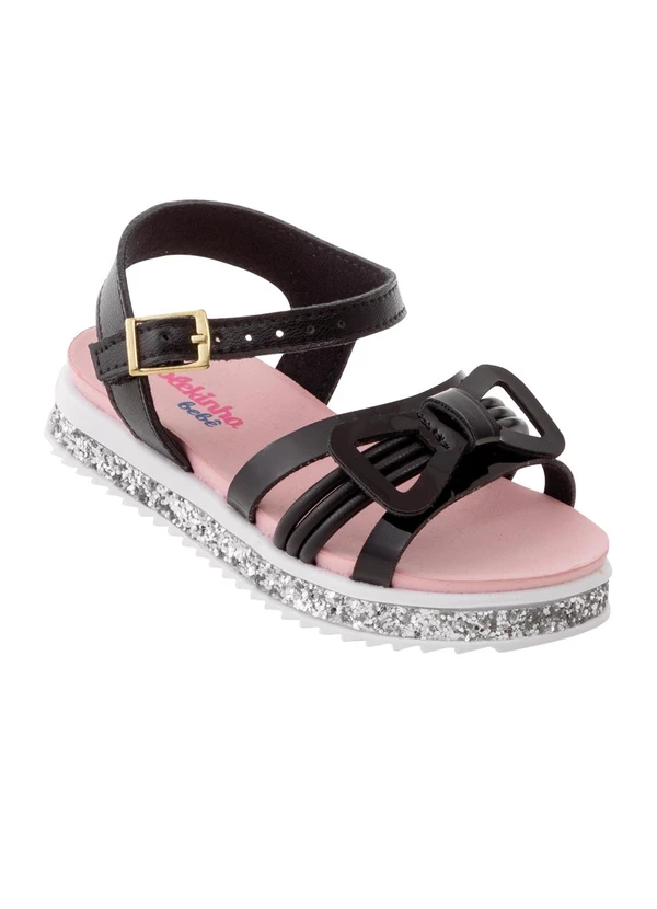 Molekinha - Sandália Molekinha Preto em Verniz