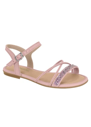 Sandália Molekinha (Rosa) com Strass - MOLEKINHA