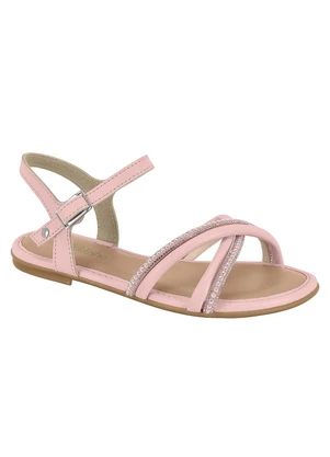 Sandália Molekinha (Rosa) com Strass - MOLEKINHA