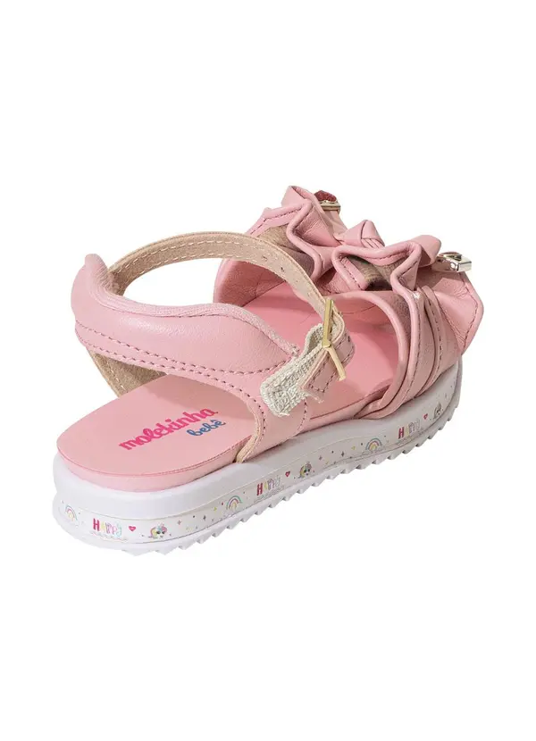 Molekinha - Sandália Molekinha Rosa Erm Sintético 2
