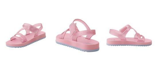 Sandlia Papete Rosa com Detalhe de Glitter