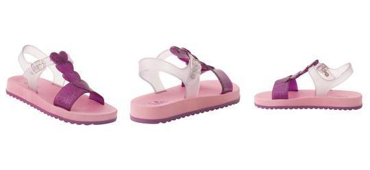 Sandlia Papete Uva com Tira Transparente