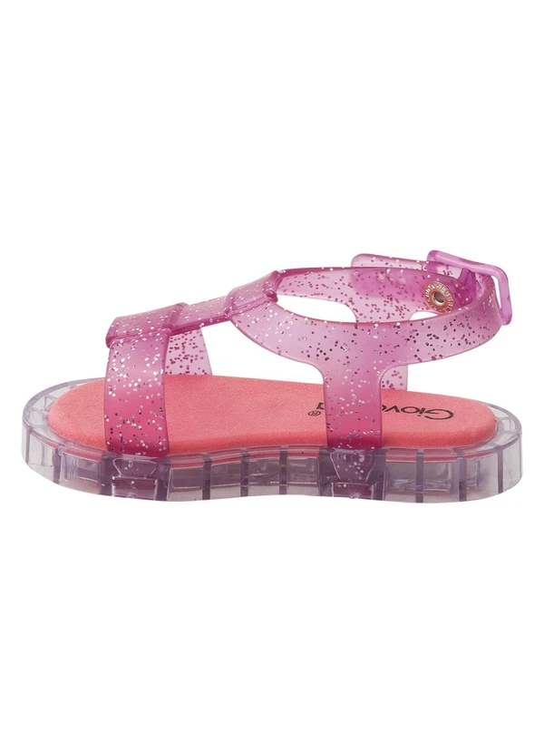 Perfecta - Sandália Rosa Glitter em Pvc 3