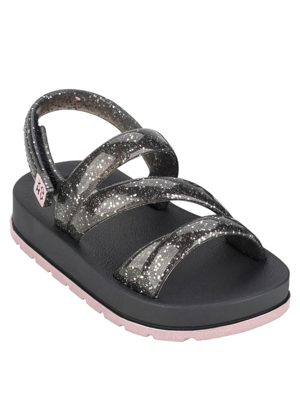 Grendene Kids - Sandália Zaxynina Glitter Preto