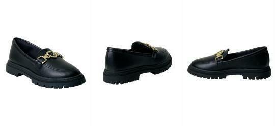 Mocassim Molekinha Preta em Sinttico