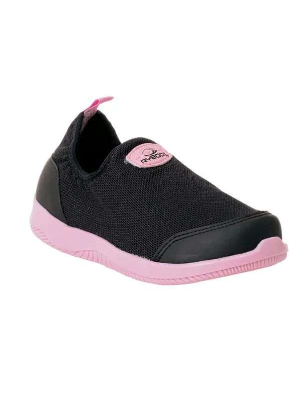 Perfecta - Kit Infantil Tênis+Mochila+Estojo Preto e Rosa 2