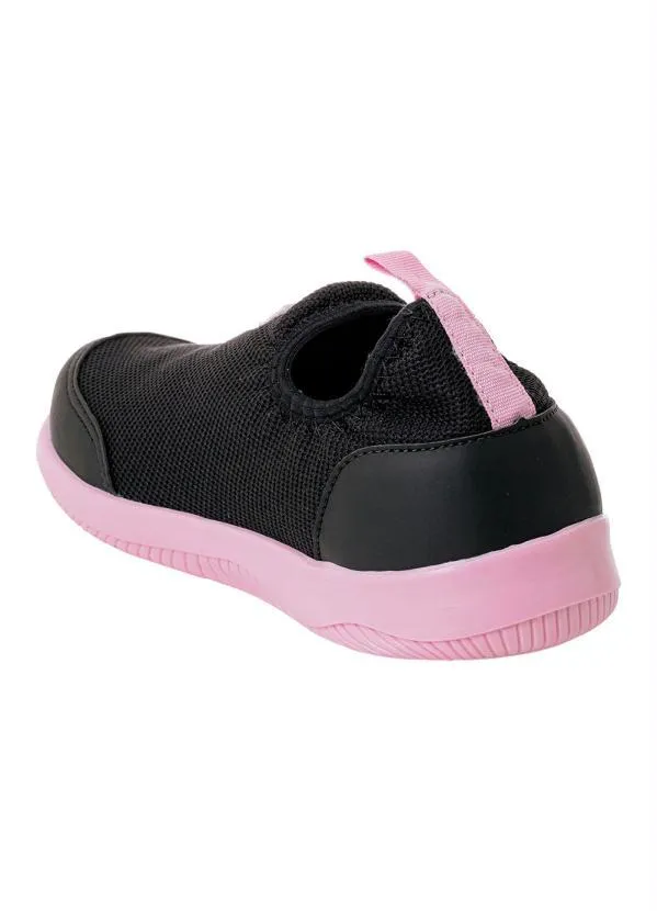 Perfecta - Kit Infantil Tênis+Mochila+Estojo Preto e Rosa 3