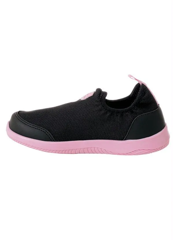 Perfecta - Kit Infantil Tênis+Mochila+Estojo Preto e Rosa 4