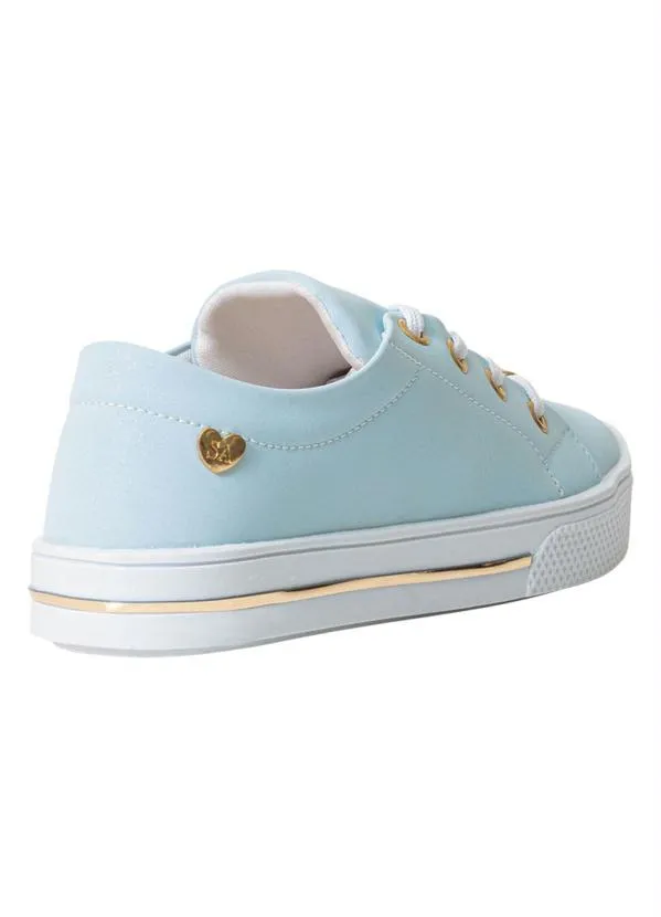 Perfecta - Tênis Infantil Azul com Detalhe de Gliter 2