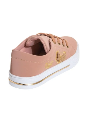 Perfecta - Tênis Infantil Bege em Nobuck - PERFECTA