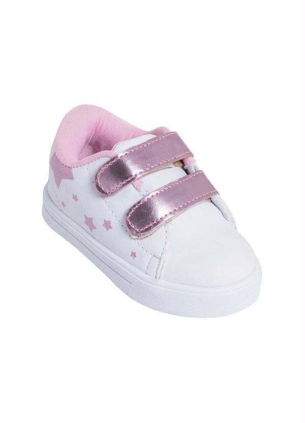Outlet - Tênis Infantil Branco com Velcro