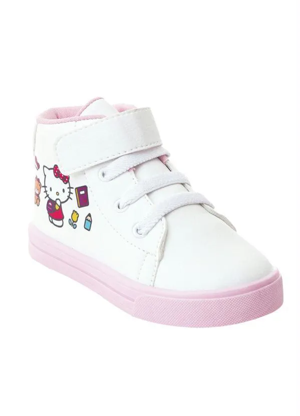 Perfecta - Tênis Infantil Hello Kitty Branco com Cano Médio