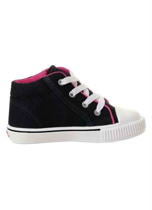 Perfecta - Tênis Infantil Hello Kitty Preto em Tecido