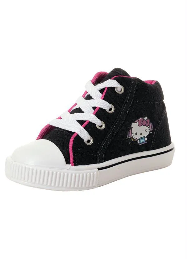 Perfecta - Tênis Infantil Hello Kitty Preto em Tecido 3