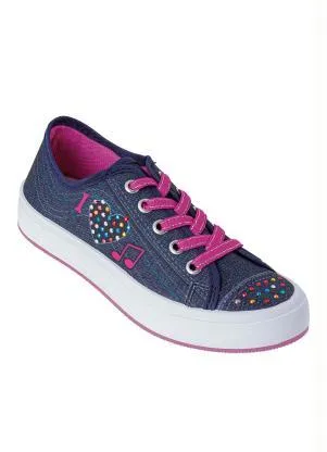 Perfecta - Tênis Infantil Jeans com Strass - PERFECTA