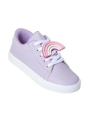 Perfecta - Tênis Infantil Lilás com Adereço no Cadarço - PERFECTA