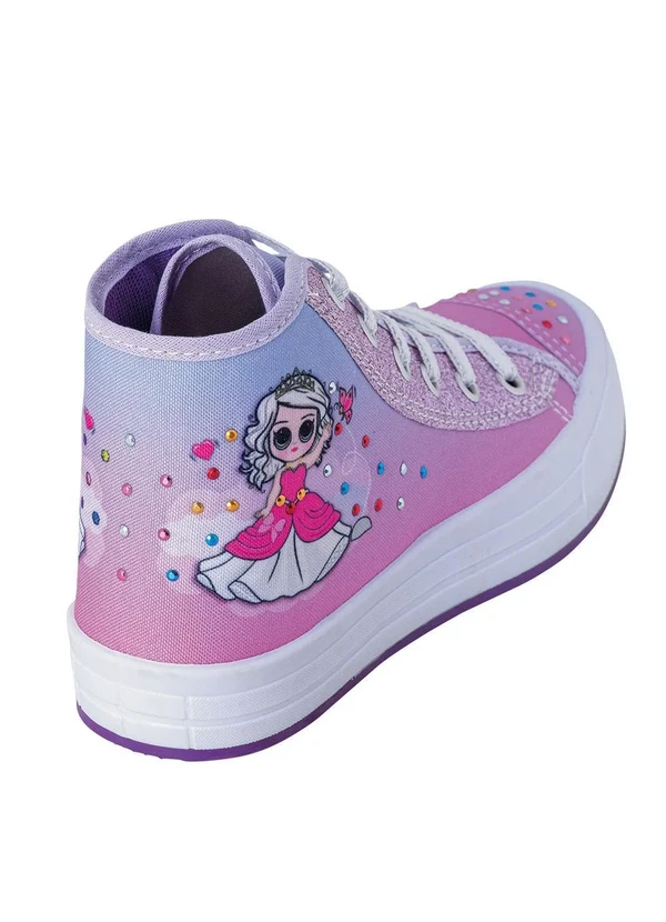 Perfecta - Tênis Infantil Lilás com Cano Médio 2