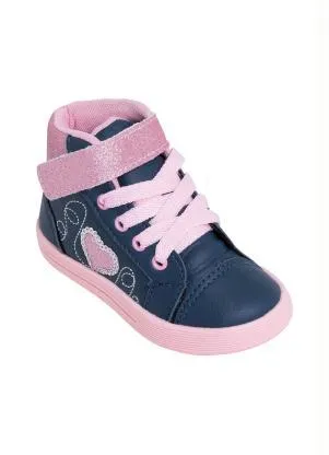 Perfecta - Tênis Infantil Marinho com Velcro e Glitter - PERFECTA