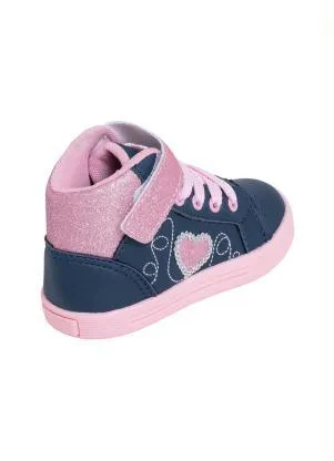 Perfecta - Tênis Infantil Marinho com Velcro e Glitter - PERFECTA