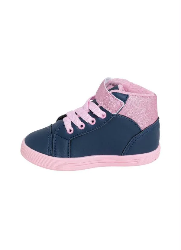 Perfecta - Tênis Infantil Marinho com Velcro e Glitter 3
