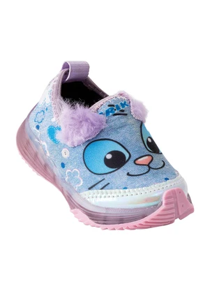 Perfecta - Tênis Infantil Menina Jeans com Luzinha - PERFECTA