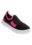 Tnis Infantil Menina Preta/Pink em Tecido